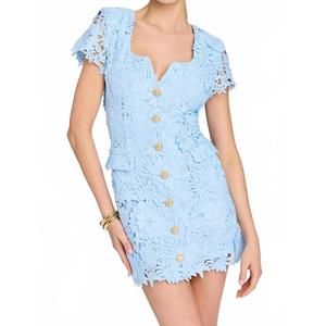 NEW GENERATION LOVE brunella 3d lace dress in blue breeze